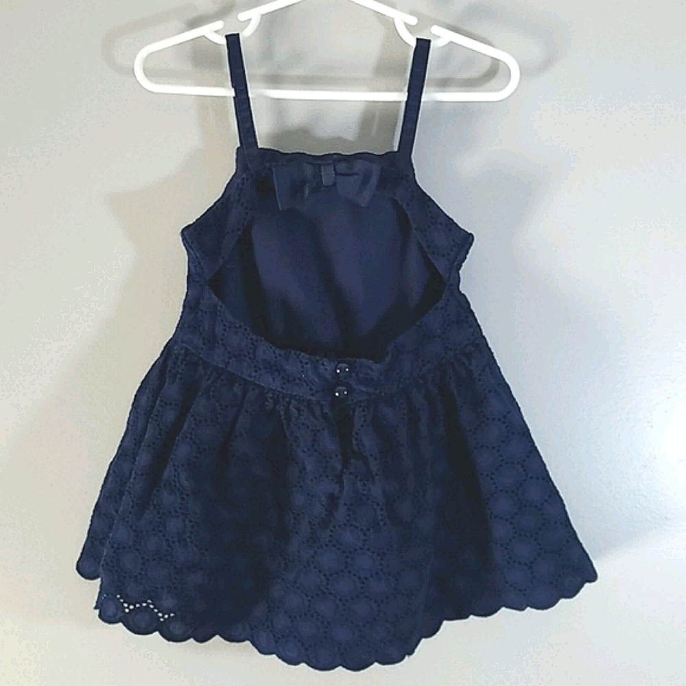 Maggie & Zoe navy eyelet dress, 4T - Picture 6 of 9
